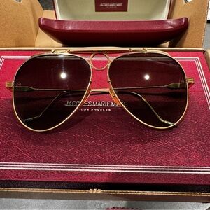 Jacques Marie Mage Gold Aviator Sunglasses preowned
